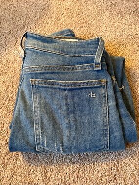 rag & bone Straight-Leg Denim Jeans in Blue